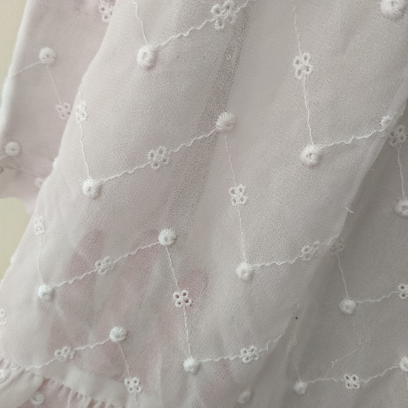 H&M Embroidered Dotted Chiffon Boho Dress - Picture 8 of 8